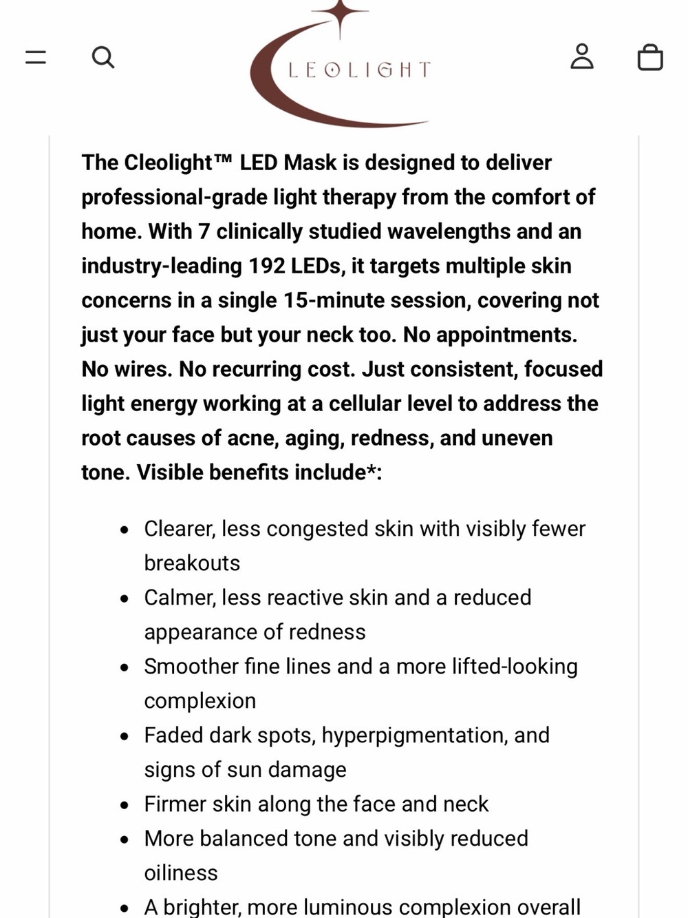 Women’s LED Face Mask — Rose Gold/White - Picture 2 of 11